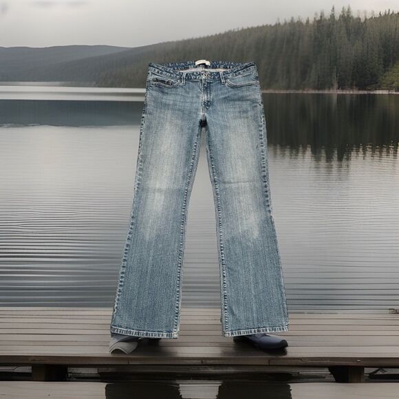 Levis 545 Low Bootcut Jeans 10/12 (31x30) Blue Denim Stretch Womens - Picture 1 of 13